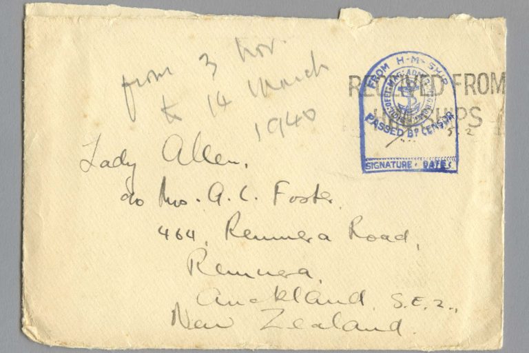 2018.238.507.2 Envelope from one of the letters Peter wrote to his Mother