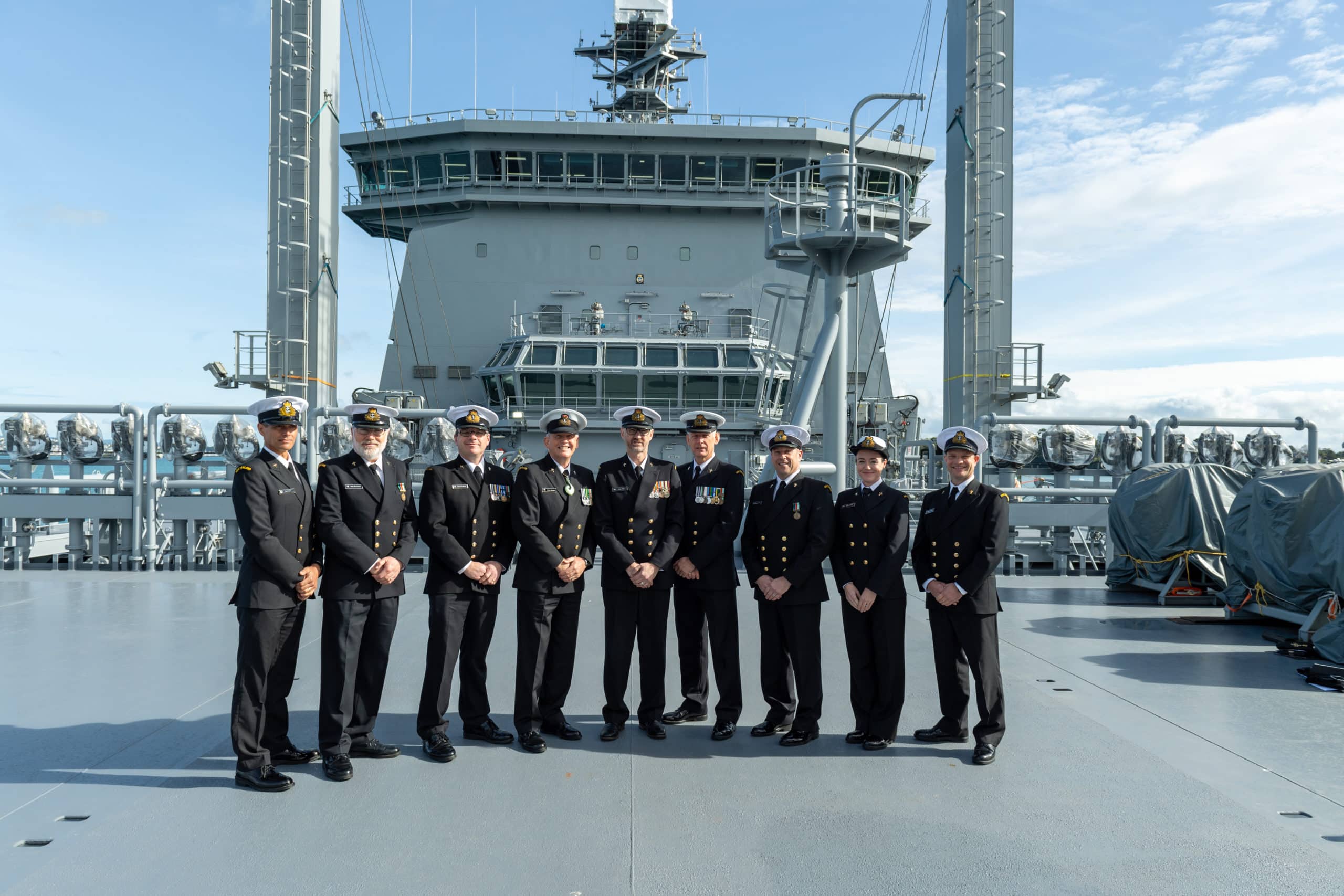Aotearoa Commissioning and Assumption of Command Ceremony at Devonport Naval Base.