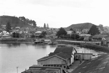 Torpedo Bay from North Head 1925