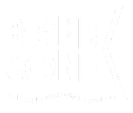 Bomb gone logo v2a RGB-01-W