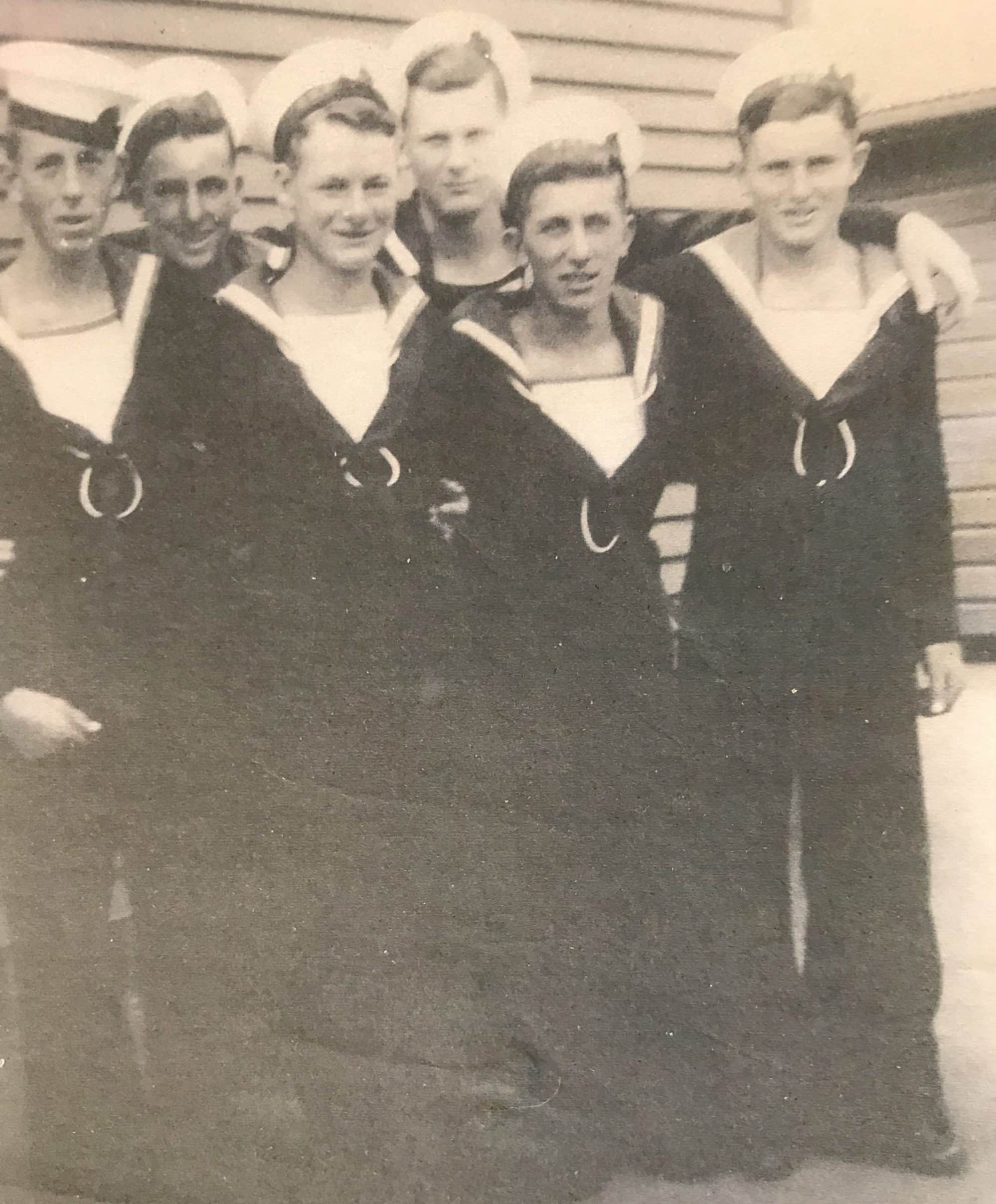 Brian Breen HMNZS Tamaki HMNZS Tamaki March 1943. L-R: Brian Breen, Harry Kelsey, Spud Spurdle, Dick McKay, Vic Fifield, Paul Tanner