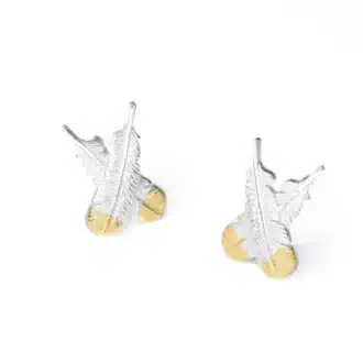Crossed Feather Earrings