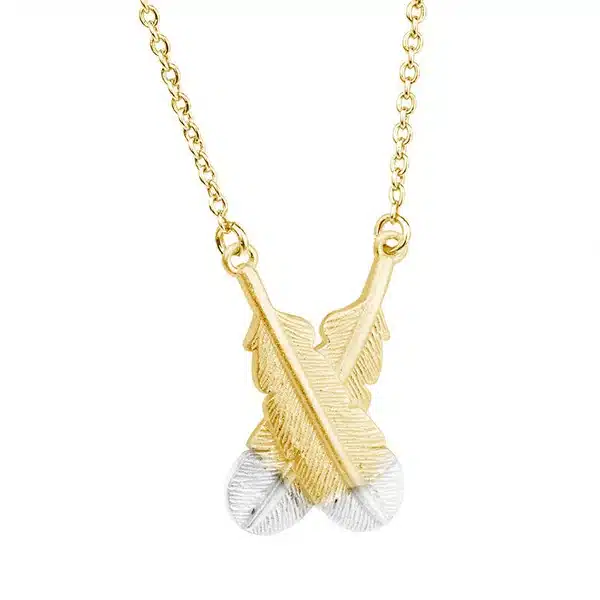 Crossed Feather Necklace - Image 2