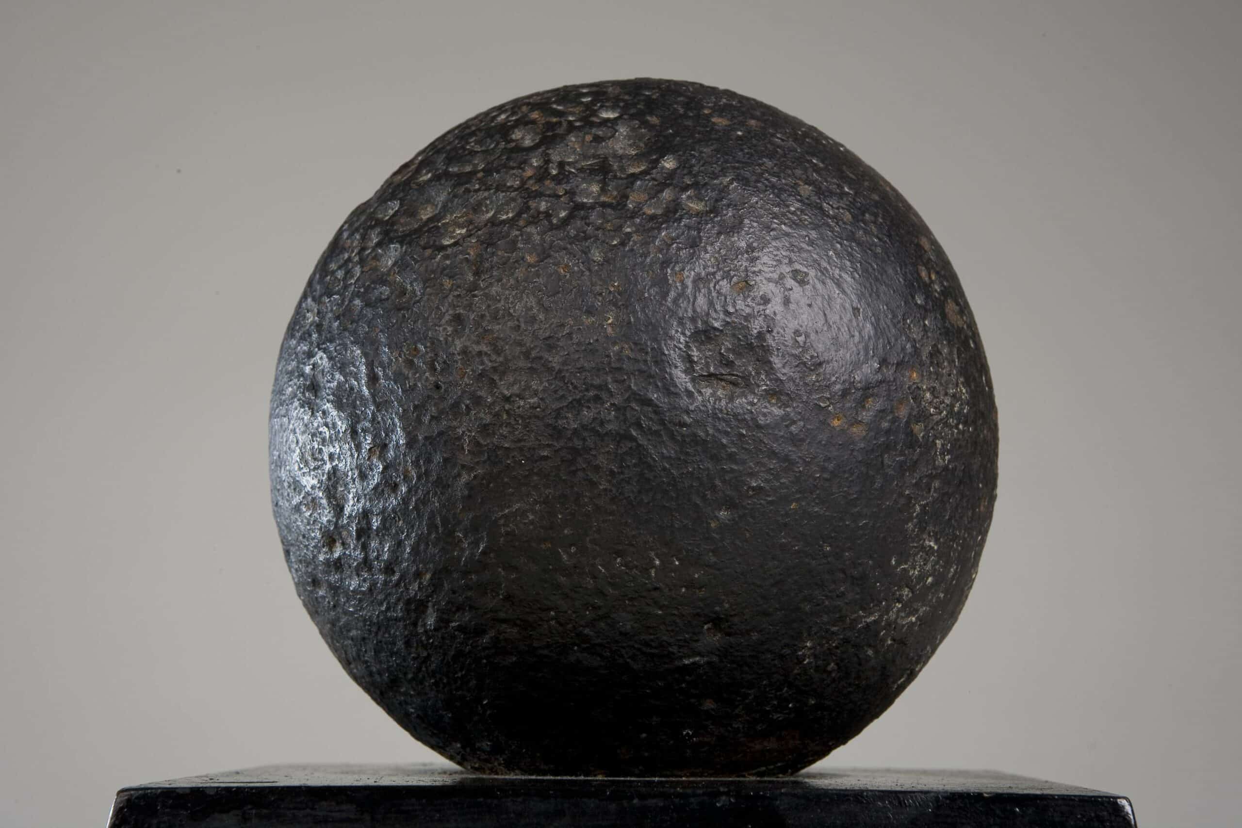 6-Inch Cannonball fired by HMS Hazard during the Battle of Kororāreka, 11 March 1845 – JEB 0003