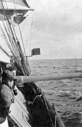On board Prize after action against U93 On board HMS Prize after action against U93