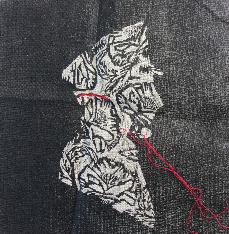 at-home-at-war-embroidery Student embroidery work displayed at Torpedo Bay Navy Museum